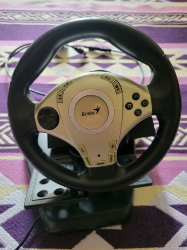 playstation 2 pultu: Genius sükan və pedallar dəsti – yarış oyunları üçün Xüsusiyyətlər: -
