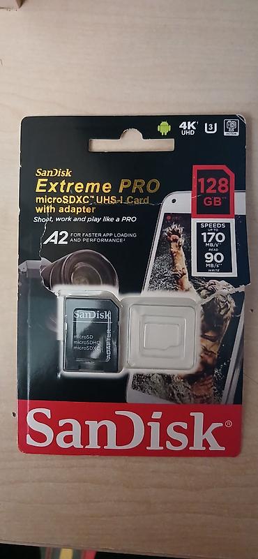 micro card 32gb: San Disk Extreme Pro 128 gb. Yenidir özüm ucun almışdım amma lazım — 2