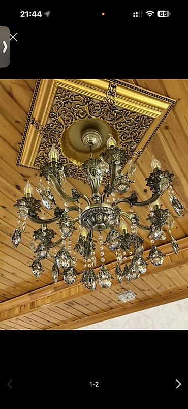 lustr ventilator: Çılçıraq, 10 və daha çox lampa, Metal — 1