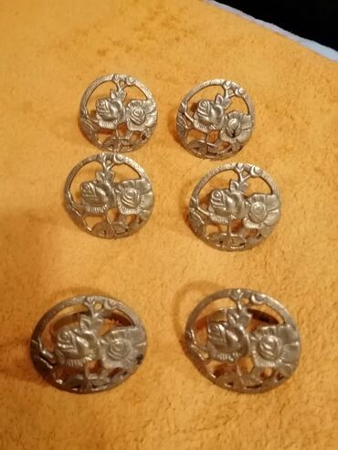 ringlice za tekstil: Metal dekorativ Salfetka ve ya perde tutacağı dəsti – 6 ədəd -