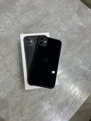 Apple iPhone: IPhone 11, Б/у, 128 ГБ, Black Titanium, Защитное стекло, Чехол, Коробка, 74 %