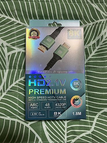 ТВ и видео: HD 2.1V Premium HDMI kabeli - Standart: HDMI 2.1 (HDTV 2.1 Standard — 1