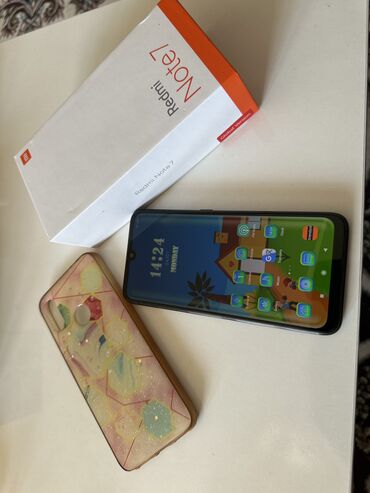 redmi 5 qiymeti: Xiaomi Redmi Note 7, 64 GB, rəng - Qara, 
 Barmaq izi, İki sim kartlı, Face ID