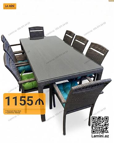 həsir nədir: Bağ mebeli – rattan üslublu kreslo və masa dəsti Məhsul 1: Kreslo - — 2