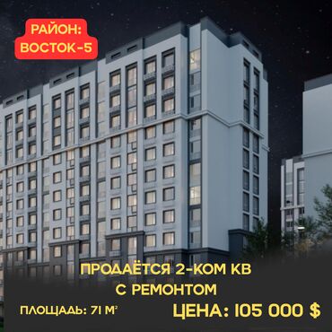 Продажа квартир: 2 комнаты, 71 м², Элитка, 9 этаж, Дизайнерский ремонт