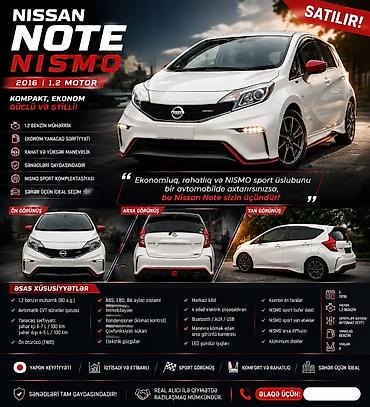avtomobil aksesuarlar: Nissan Note: 1.2 l | 2016 il Hetçbek — 1