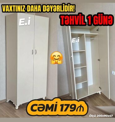 Masa və oturacaq dəstləri: Dolab yeni qarderob paltar dolabı güzgüsüz