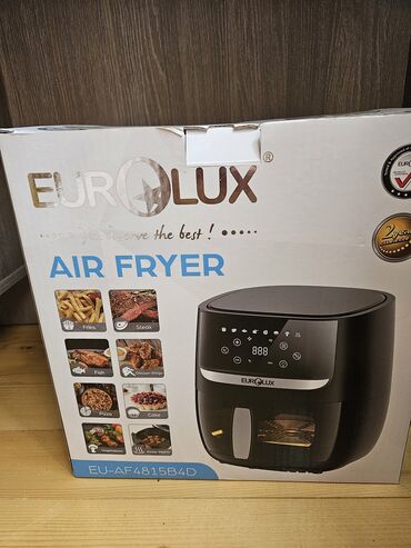 Ət çəkən maşınlar: Air Fryer Eurolux markalıdır. 1 dəfə istifadə olunub. Qara rəngli