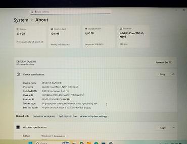 səs yazma proqramı: HP Laptop – 15.6" ekranlı, gümüşü korpuslu, nazik çərçivəli model — 7