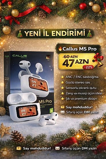 aypet pro m2: Callus M5 Pro simsiz qulaqlıq - ANC/ENC səsboğma texnologiyası - — 1