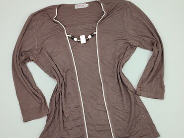 brązowy t shirty damskie: Blouse, XL (EU 42), condition - Good