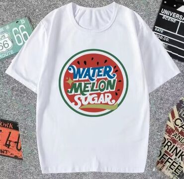 желтые мужские футболки: Футболки рок-группы Watermelon Sugar из дорамы "Мерцающий Арбуз"🍉✨