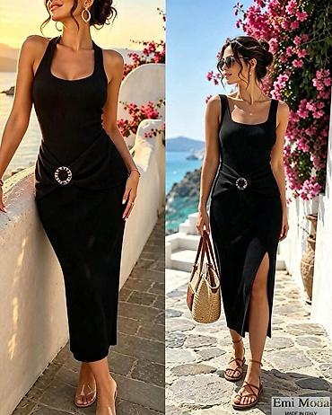 baletanke devojcice: Ribana midi haljina Emi Moda – Made in Italy - Elegantna, pripijena — 3