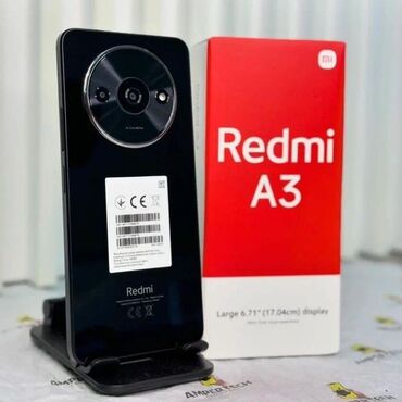 red megic: Redmi, Redmi A3, Б/у, 4 ГБ, цвет - Черный, 2 SIM