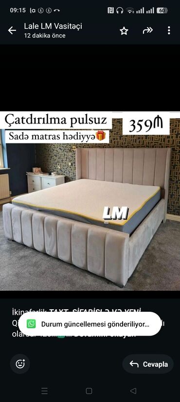 Qida məhsulları: İkinəfərlik _*TAXT*_ _*SİFARİŞLƏ VƏ YENİ*_ Qiymət : *359₼* Ölçü