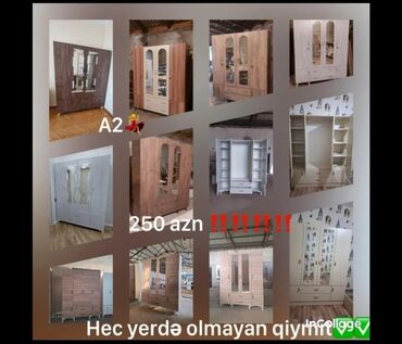 Новый, Купе, 4 двери Прямой шкаф, Гардеробный шкаф, Азербайджан