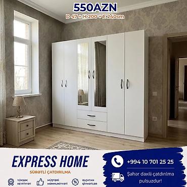 Dolablar: Yeni, 6 qapı, Güzgülü, Açılan, Düz dolab — 1