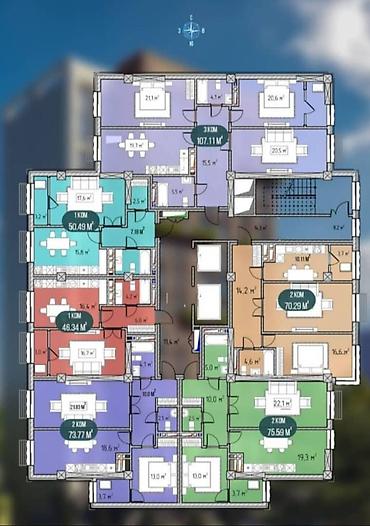 2 комнаты, 68 м², Пишпек Элитка, 7 этаж, Дизайнерский ремонт at lalafo.kg 2 комнаты, 68 м², Пишпек Элитка, 7 этаж, Дизайнерский ремонт