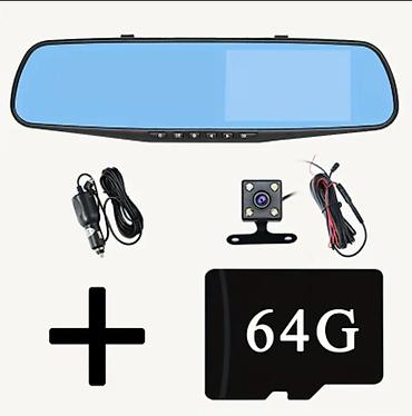 авто эквалайзер: Avtomobil üçün arxa görüntü güzgüsünə quraşdırılan DVR + arxa kamera — 1
