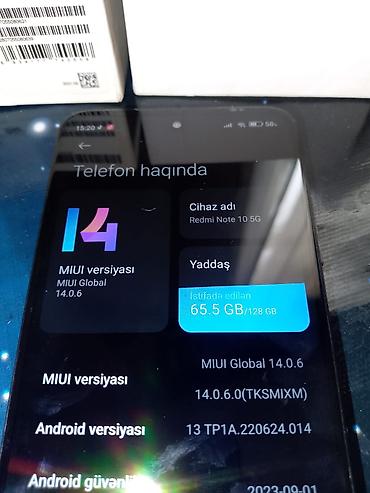 Redmi: Redmi Note 10, 128 GB, rəng - Qara, Barmaq izi — 6