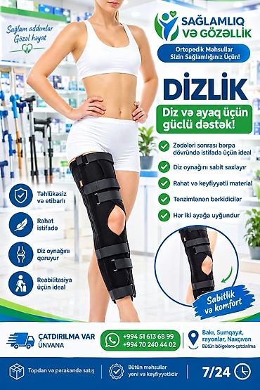 Dizlik – diz və ayaq üçün güclü dəstək Çatdirilma var ünvana