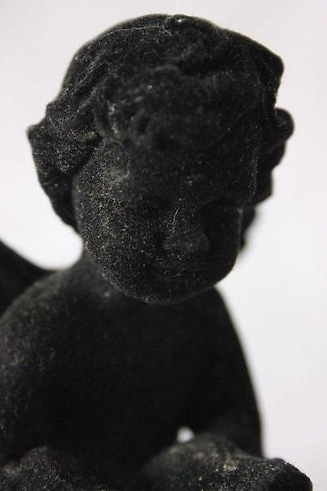 Figure: STARA FIGURA CRNI ANĐEO, GIPS I PLIŠ, RARITET | Stara drvena figura — 7