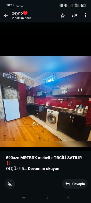 Mətbəx mebeli: *590azn MƏTBƏX mebeli :-TƏCİLİ SATILIR*‼️ ÖLÇÜ:-5.5 ÜZƏRİNDƏ