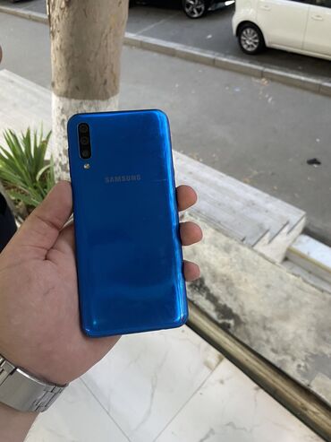 samsun a13: Samsung Galaxy A50, 128 ГБ, цвет - Синий, Отпечаток пальца, Face ID