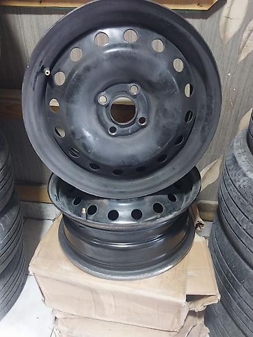 avtomobil cadiri: Chevrolet loqolu orijinal təkər qapaqları ilə birlikdə dəmir disk — 6