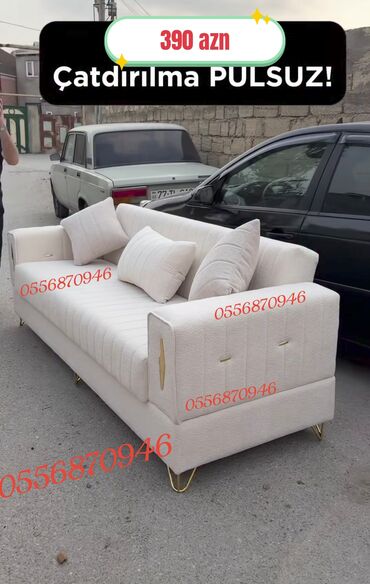 Sifarişlə divanlar: Di̇van-kravat, Qonaq otağı üçün, Parça, Bazalı, Açılan — 10