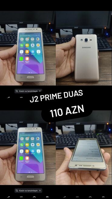 ipad mini 2 qiymeti: Samsung Galaxy J2 Prime, 8 GB, rəng - Qızılı