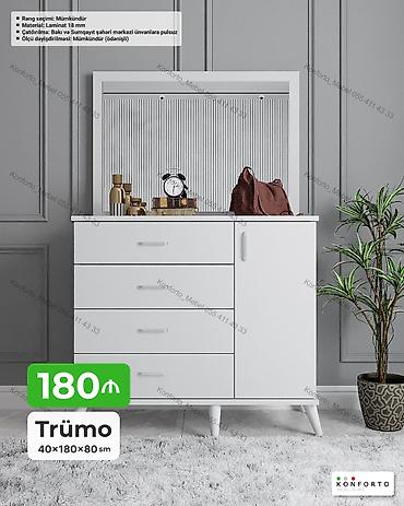 Komodlar: Trümo – 40×180×80 sm - Material: 18 mm laminat - Rəng seçimi — 1