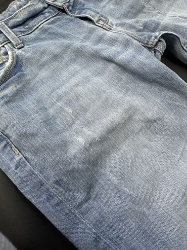 платье из легкого джинса: Прямые, Zara, Средняя талия