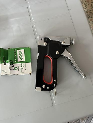 corniy pol: Mexanik tikinti skob tapançası (staple gun) - Korpus: möhkəm metal — 1