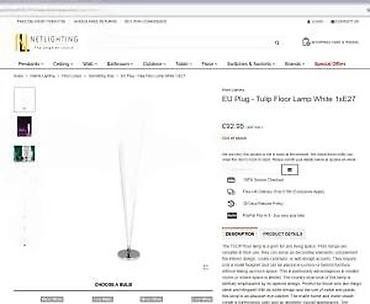 Stilske lampe: Podna lampa Tulip – bela, EU utikač, 1x E27 - Dizajn inspirisan — 14