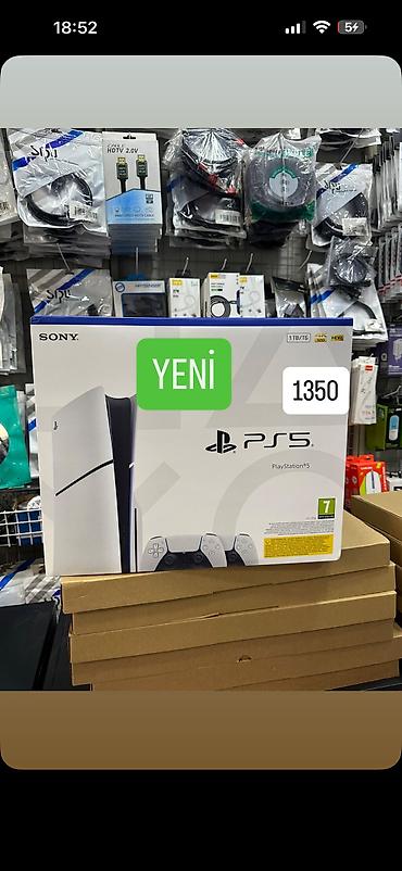 nintendo switch yeni: Sony PlayStation 5 (PS5) oyun konsolu Yeni ps5slim pakovka 2 pultlu — 1