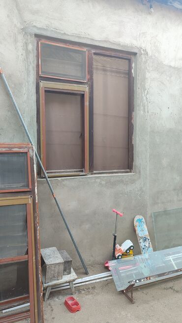 islenmis taxta: Taxta çərçivəli pəncərə blokları 2 qat şüşə 3 eded - Material: möhkəm