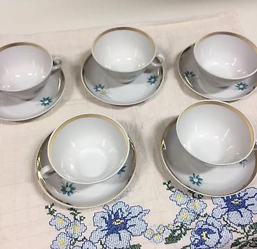 Наборы посуды: ДУЛЁВО! 2 сервиза! Сервантное хранение! В горошек-5 чашек+6 блюдец — 6