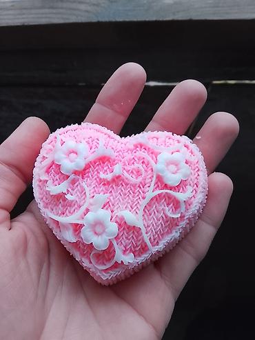 Подарки и сувениры: Ажурное фигурное мыло «Сердце» - Ручная работа, форма в виде сердечка — 1