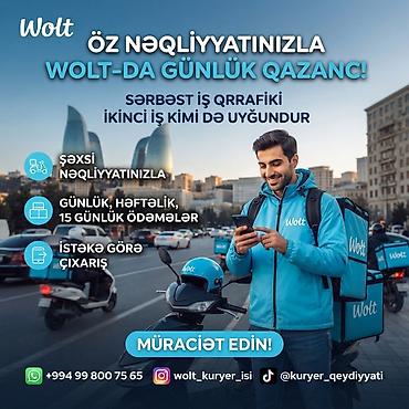 evde online iş: Sürücü-kuryer tələb olunur, Şəxsi nəqliyyat vasitəsi ilə, Gündəlik ödəniş, Təcrübəsiz — 1
