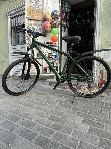 velosiped nagd: Şəhər/trek tipli velosiped – yaşıl rəng, yüngül alüminium gövdə — 4
