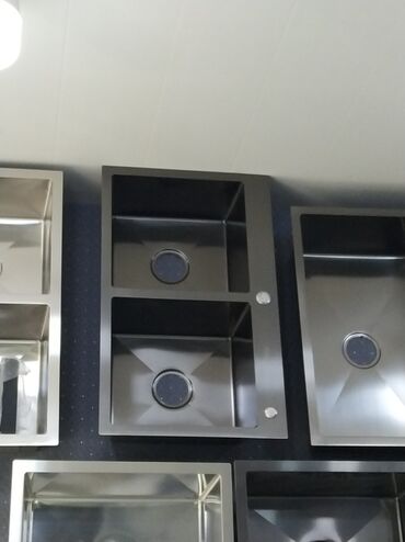 metbex ucun moyka: Mətbəx üçün iki bölməli paslanmayan polad lavabo - Material: yüksək