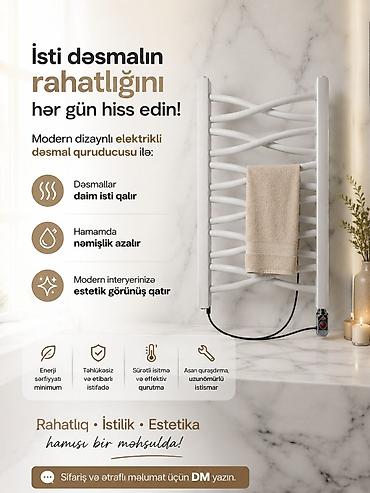 Hamam suşilkaları: ▪️Paslanmaz materialdan dəsmalqurudanlar (Nerj 304) -da lalafo.az — 17 Hamam suşilkaları: ▪️Paslanmaz materialdan dəsmalqurudanlar (Nerj 304) — 17