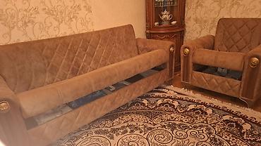 tayt paraşok: ŞOK ENDİRİM !!! 3-lü yumşaq mebel dəsti: 1 divan + 2 kreslo - Rəng — 1