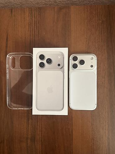 IPhone 17 Pro, Б/у, 256 ГБ, Белый, Защитное стекло, Чехол, Кабель, 98 %