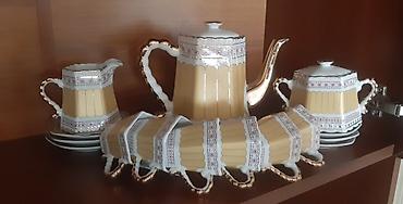 Ev və bağ: Çay dəsti, rəng - Sarı, Farfor, Moriage, 6 nəfərlik, Yaponiya — 1