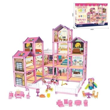 Toys: Le 3600din Kućica za lutke sa nameštajem DREAM HOME Odličan poklon za