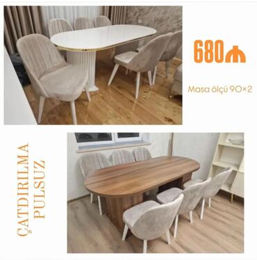 masa ve oturacaqlar: Qonaq otağı üçün, Yeni, 6 stul