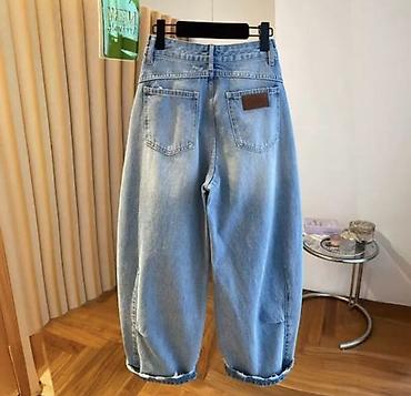 Джинсы, Бэгги, Китай, Средняя талия, Вареные, L, XL, 2XL