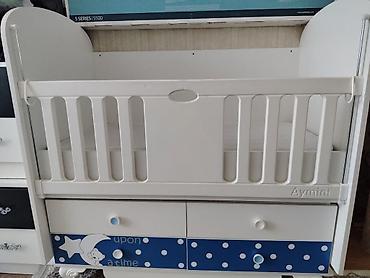 Beşiklər: Aymirni (Aymİni) uşaq beşiyi - Material: ağ rəngli MDF/taxta — 1